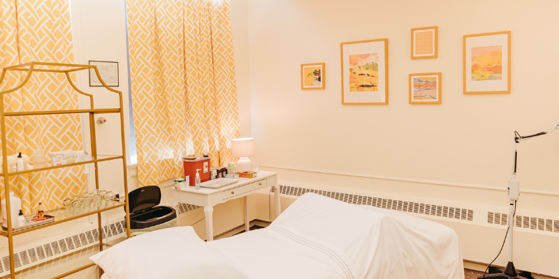 Digestive patients are treated for a wide range of conditions, including ulcerative colitis, Crohn's and Celiac's in this sunny treatment room at Seneca Falls Acupuncture.