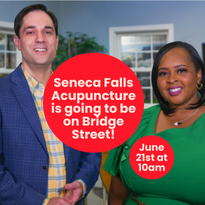 Seneca Falls Acupuncture will be featured doing cosmetic acupuncture live on Bridge Street on June 21st!