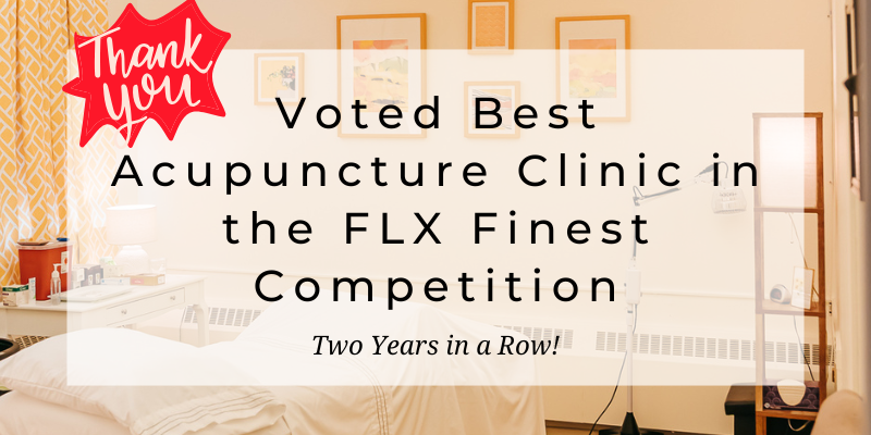 Seneca Falls Acupuncture voted best acupuncture clinic in the Finger Lakes for the second year in a row in the FLX Finest Competition